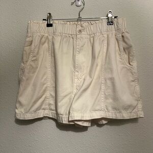 #864 Madewell paper bag shorts off-white size 28